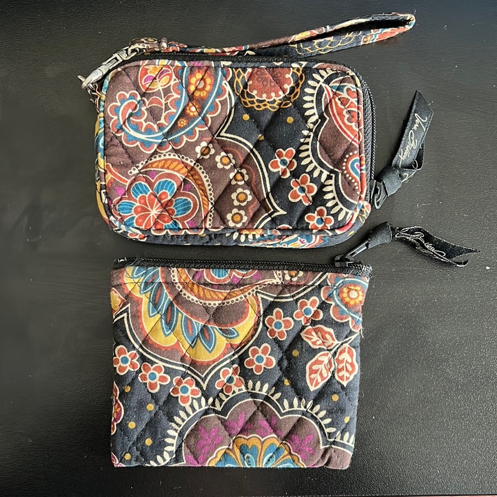 Vera Bradley “Kensington” Paisley Wristlet AND Coin Purse
